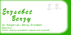 erzsebet berzy business card