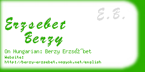 erzsebet berzy business card